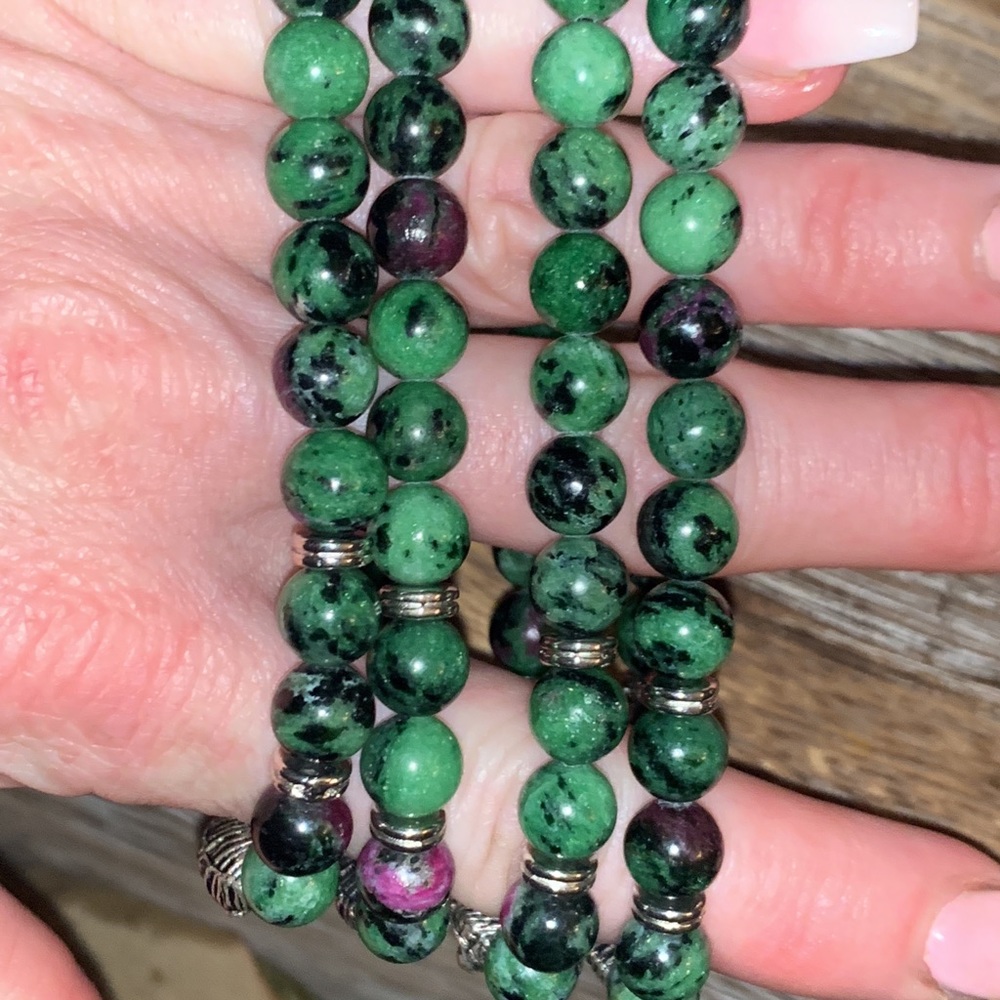 Ruby Zoisite Stretch Bracelets - image 3